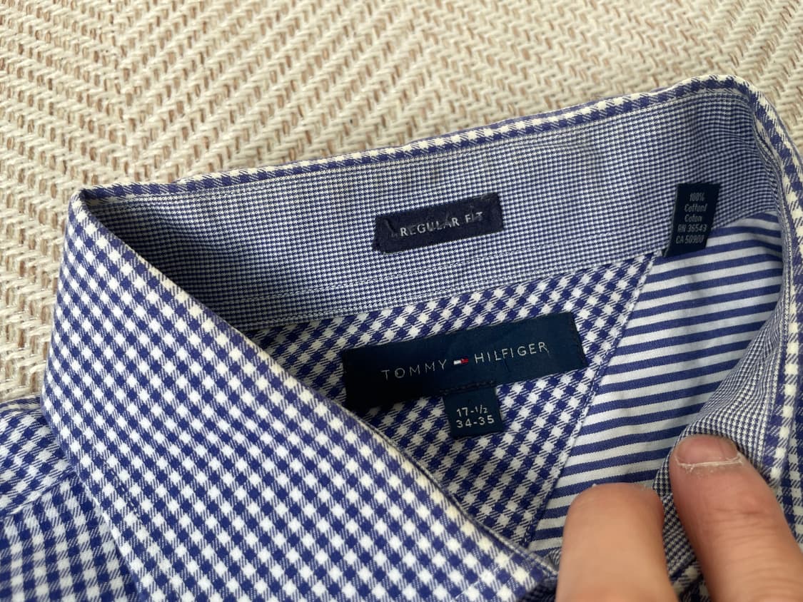 타미힐피거 블루 체크 셔츠  J03541 상품이미지4