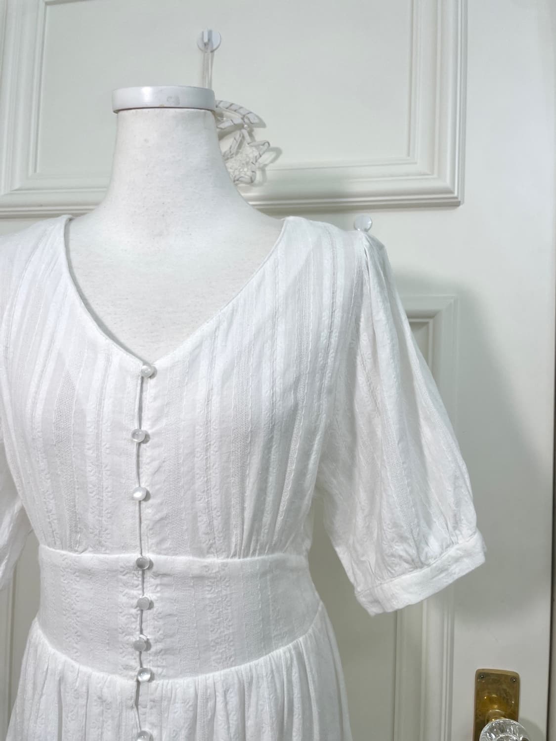 white puff sleeve princess cotton long o 상품이미지7