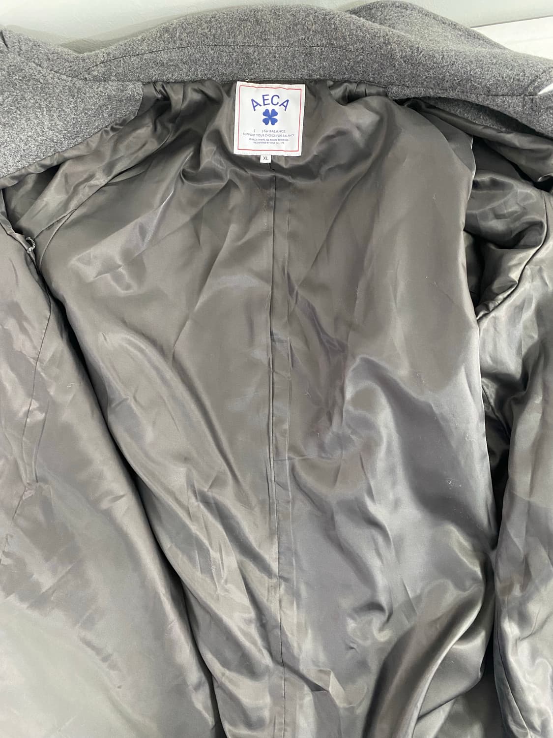 AECA 에이카 발마칸 울 오버사이즈 코트 그레이 XL 상품이미지8