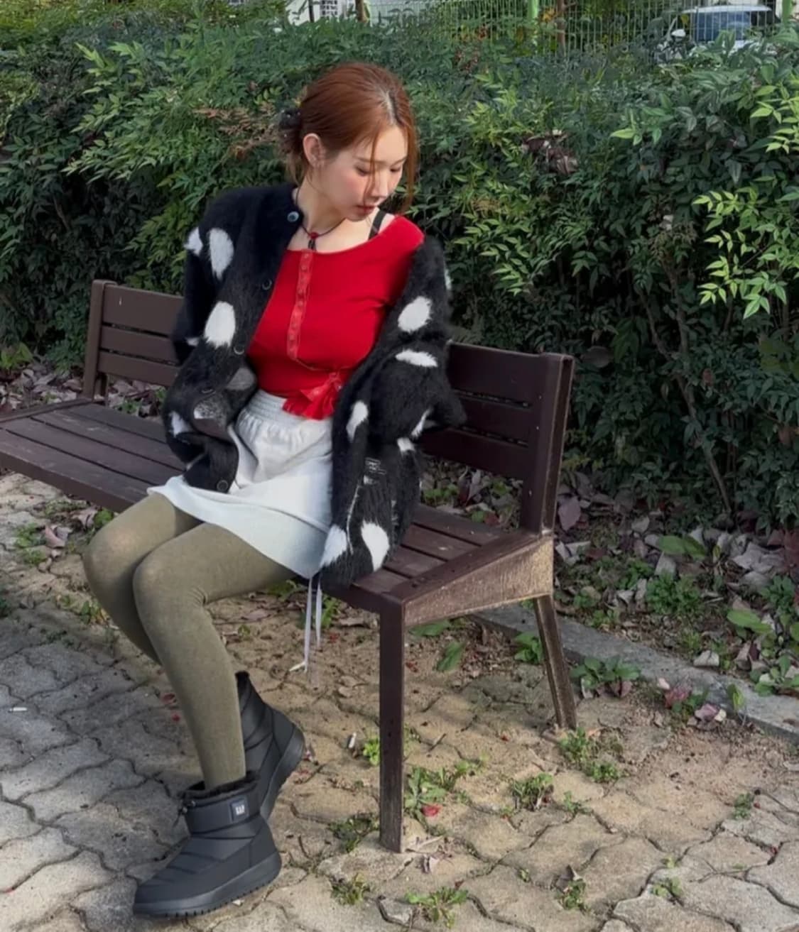 갭(GAP) 블러 패딩 부츠 블랙 상품이미지5