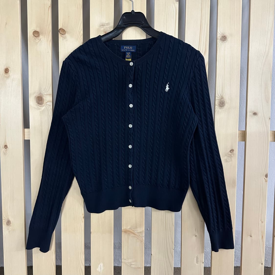 (XS) 폴로 랄프로렌 네이비 케이블 니트 가디건 상품이미지1