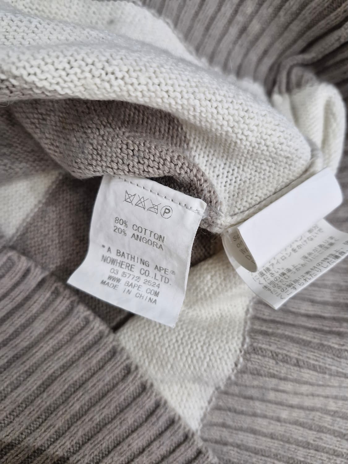 A Bathing Ape 베이프 코튼 브이넥 니트(S) 상품이미지6