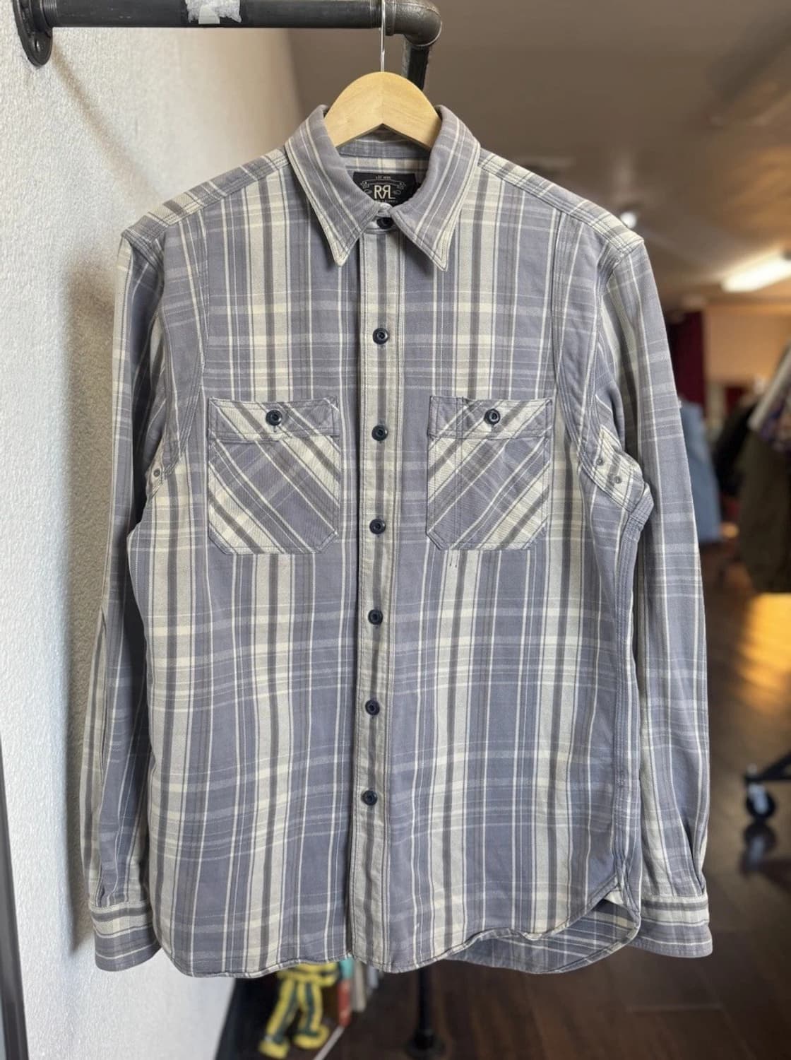RRL 더블알엘 코튼 플란넬 체크 워크셔츠 상품이미지1