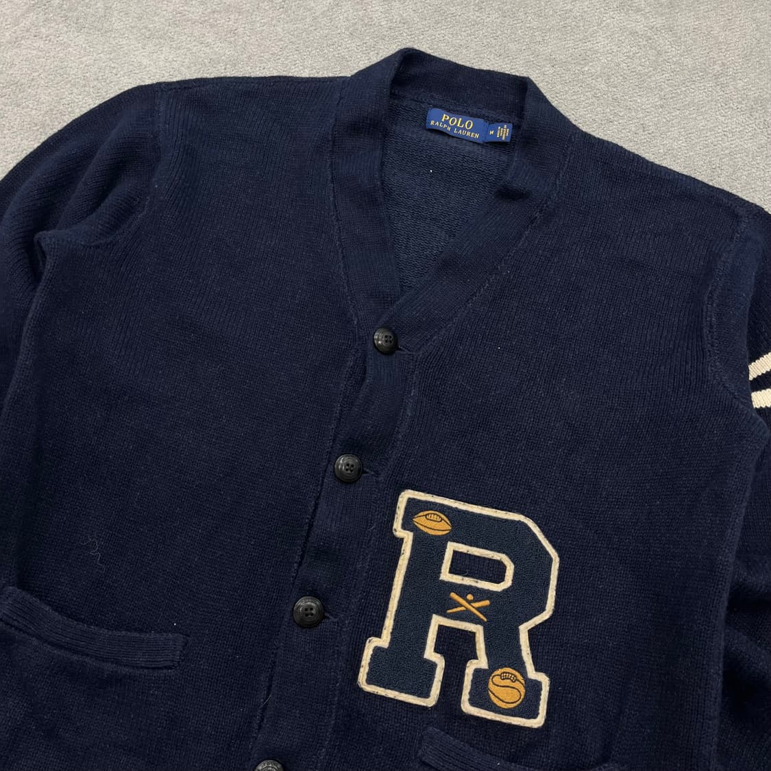 M 폴로 랄프로렌 네이비 R패치 가디건 상품이미지2