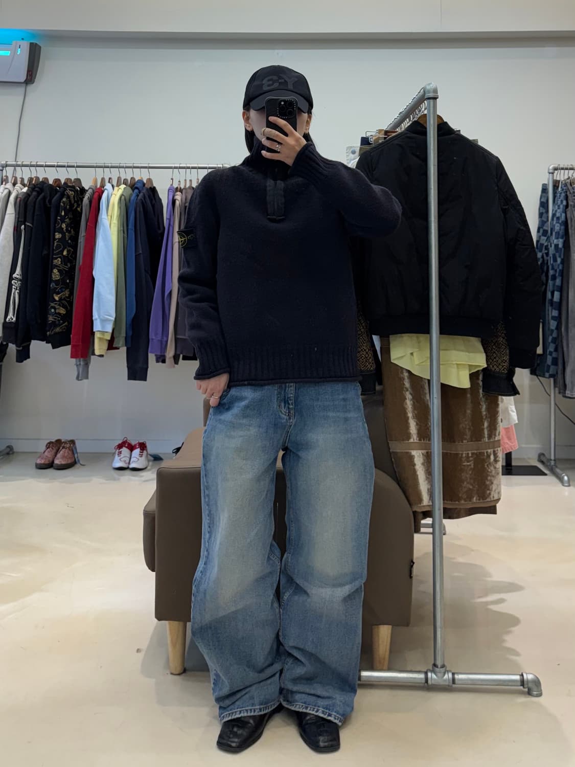 00s 스톤아일랜드 하프 집업 울 니트 상품이미지6