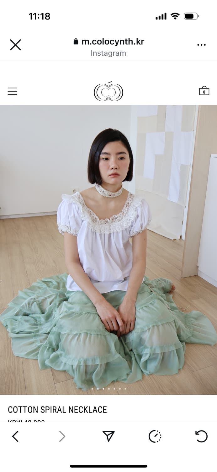 콜로신스 초커 목걸이 COTTON SPIRAL NECKLACE  상품이미지3