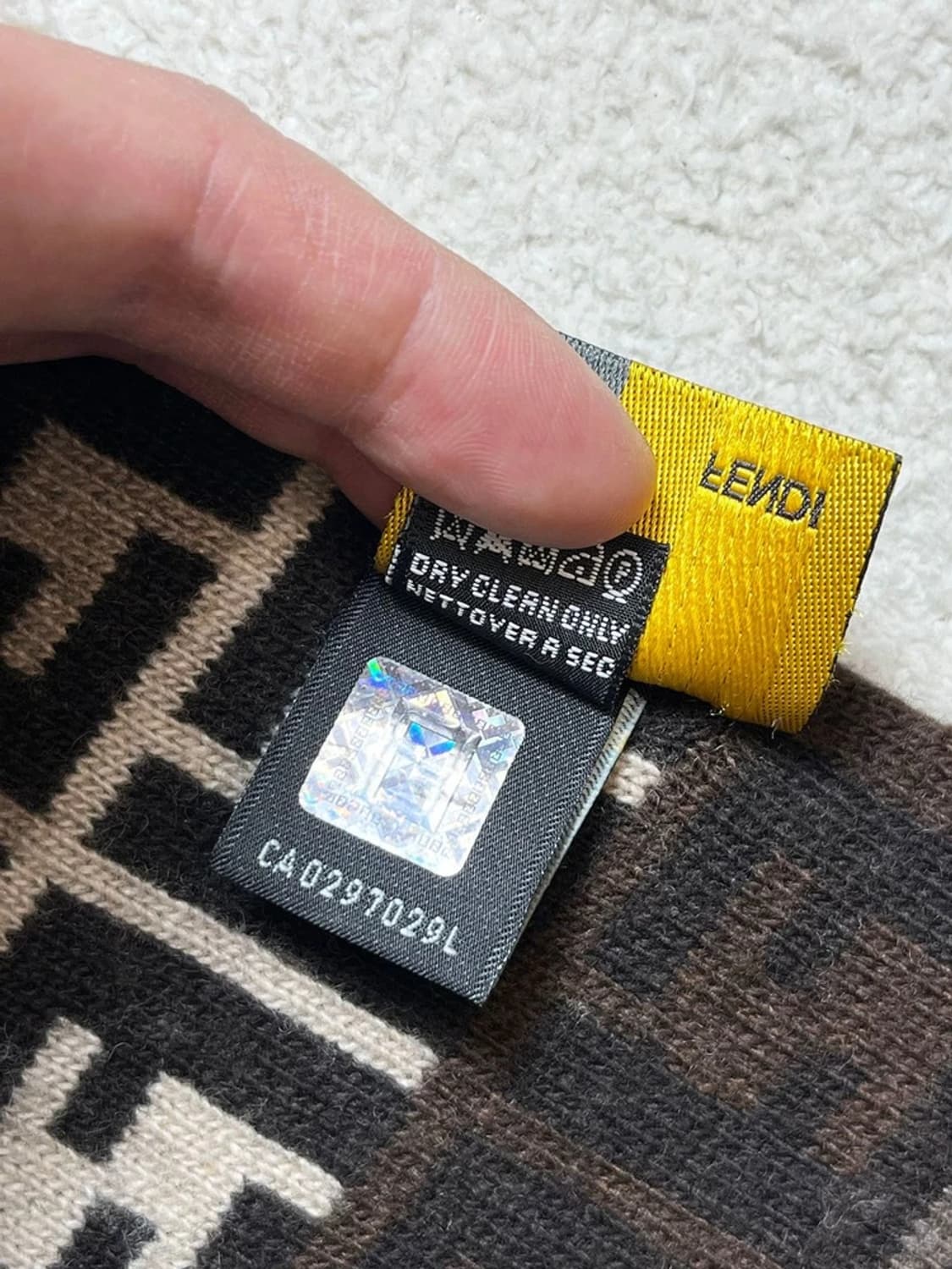 펜디 FENDI Italy 오리지널 울 숄 목도리 A1781 상품이미지7