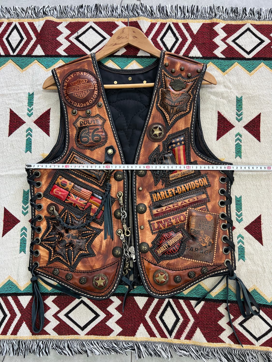 통가죽 할리가죽 조끼  상품이미지1