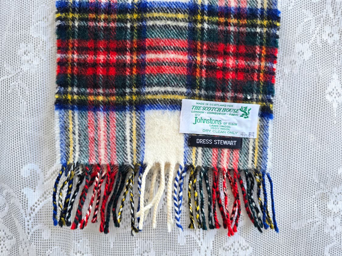 스코틀랜드산 체크 머플러 상품이미지2