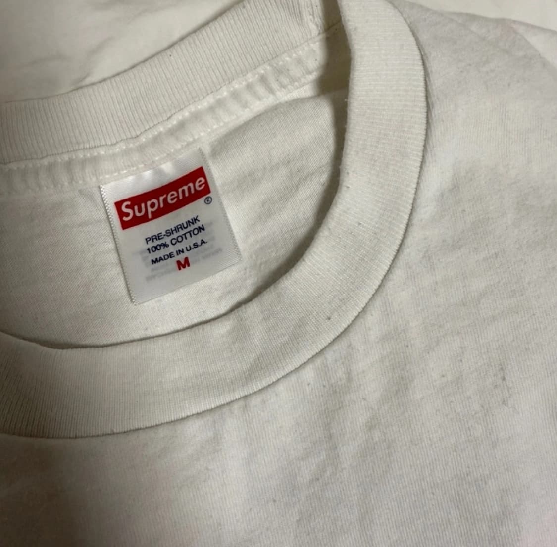 Supreme 슈프림 화이트 반팔티 M (정품) 상품이미지3