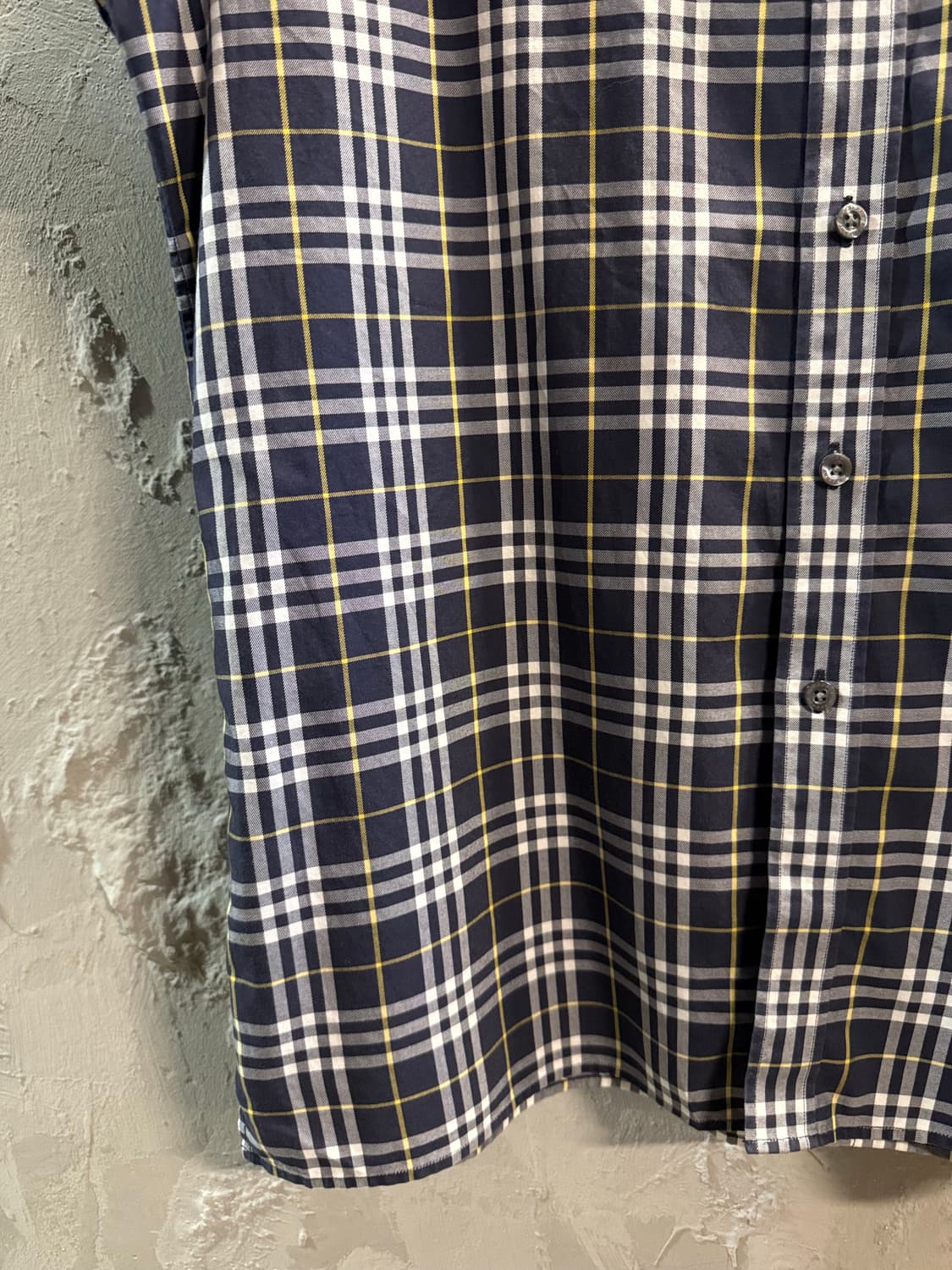 L 버버리 BURBERRY 런던 체크 반팔 셔츠 네이비 상품이미지2