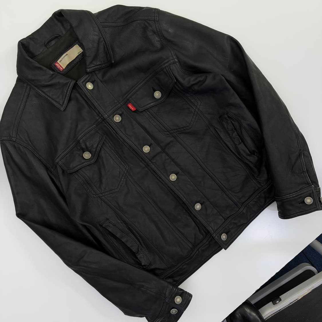 Levi's 리바이스 00‘s 레드탭 양가죽 포켓 트러커 자켓 상품이미지2