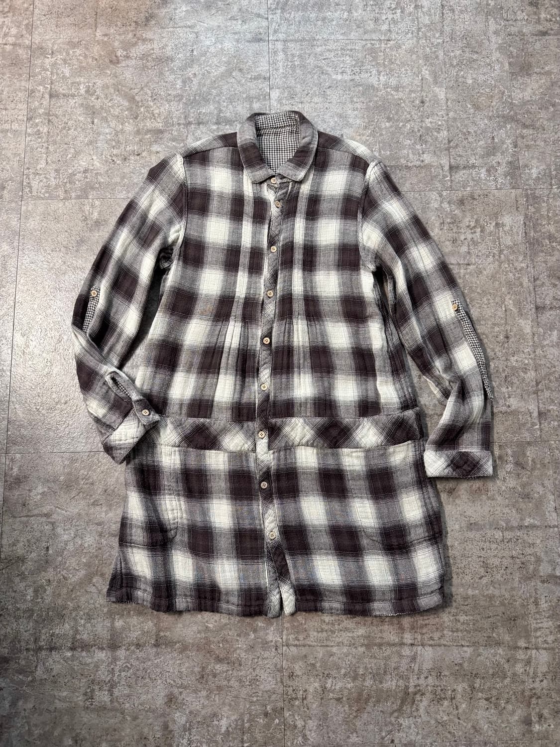 양면 체크 셔츠 원피스 상품이미지8