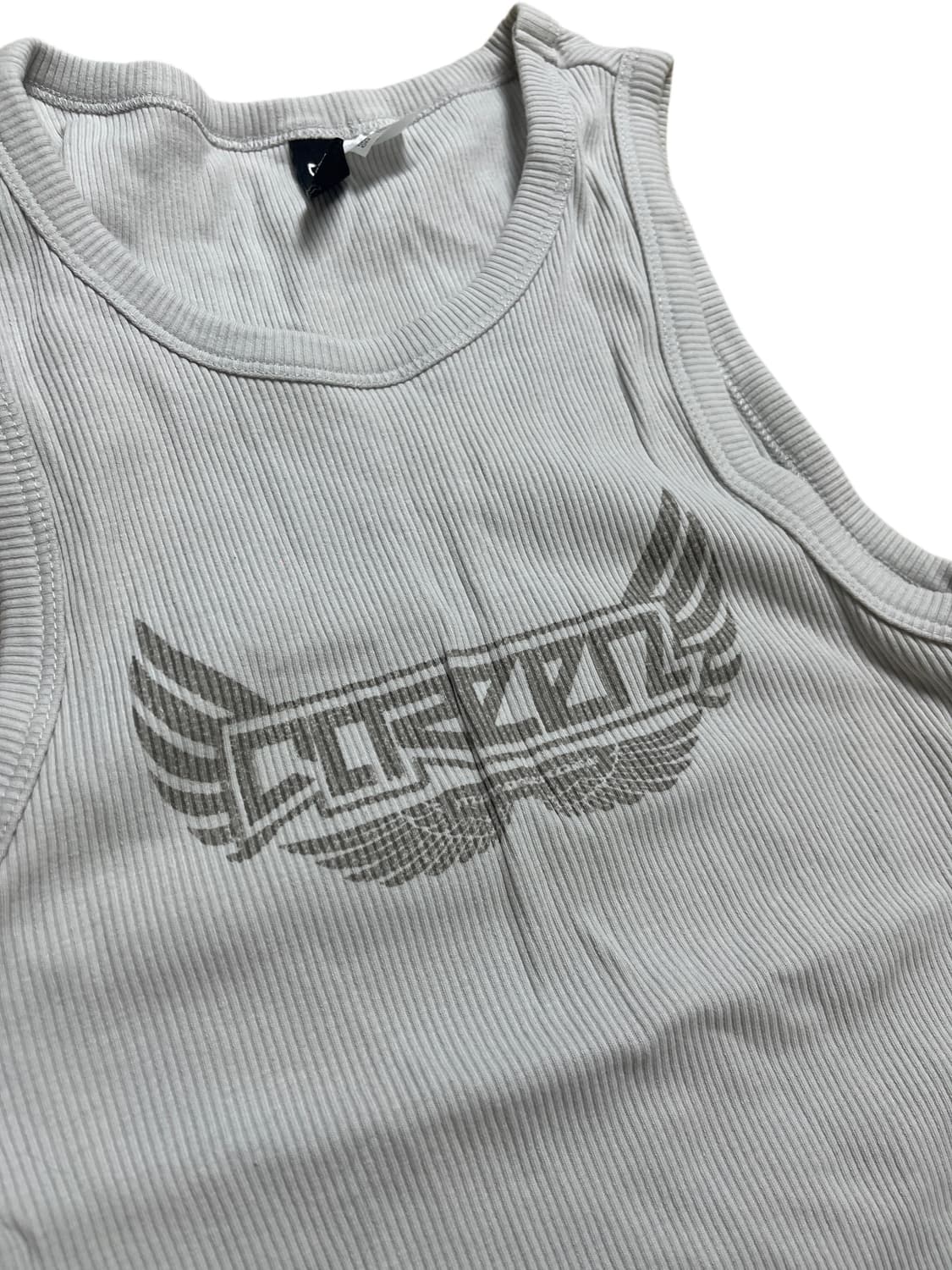 빈티지 레터링 골지 나시  상품이미지2