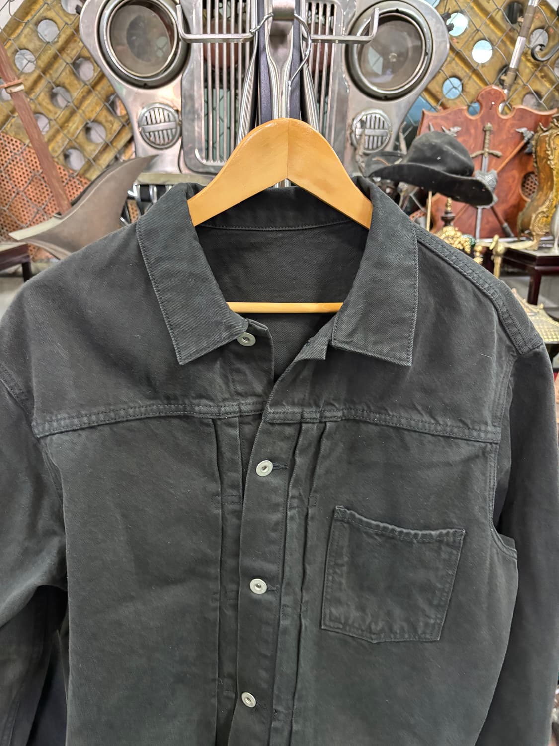 남녀공용 오버핏 데님 워크 자켓 상품이미지2