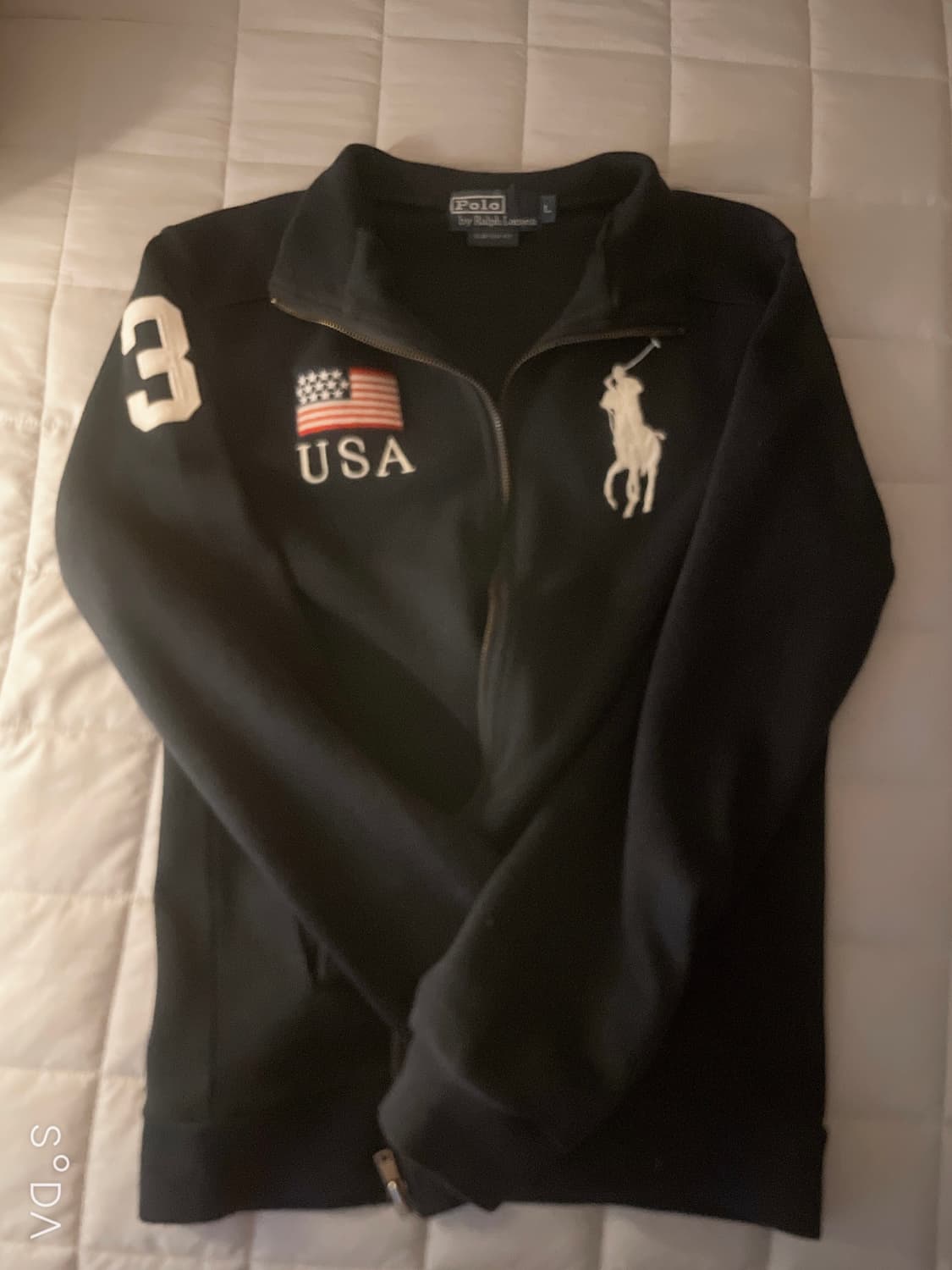 폴로 빅포니 성조기 집업 블랙 상품이미지1