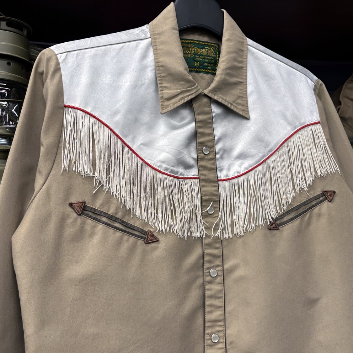 SUTRES 멕시코 새틴 프린지 셔링 웨스턴 셔츠 N515 상품이미지3