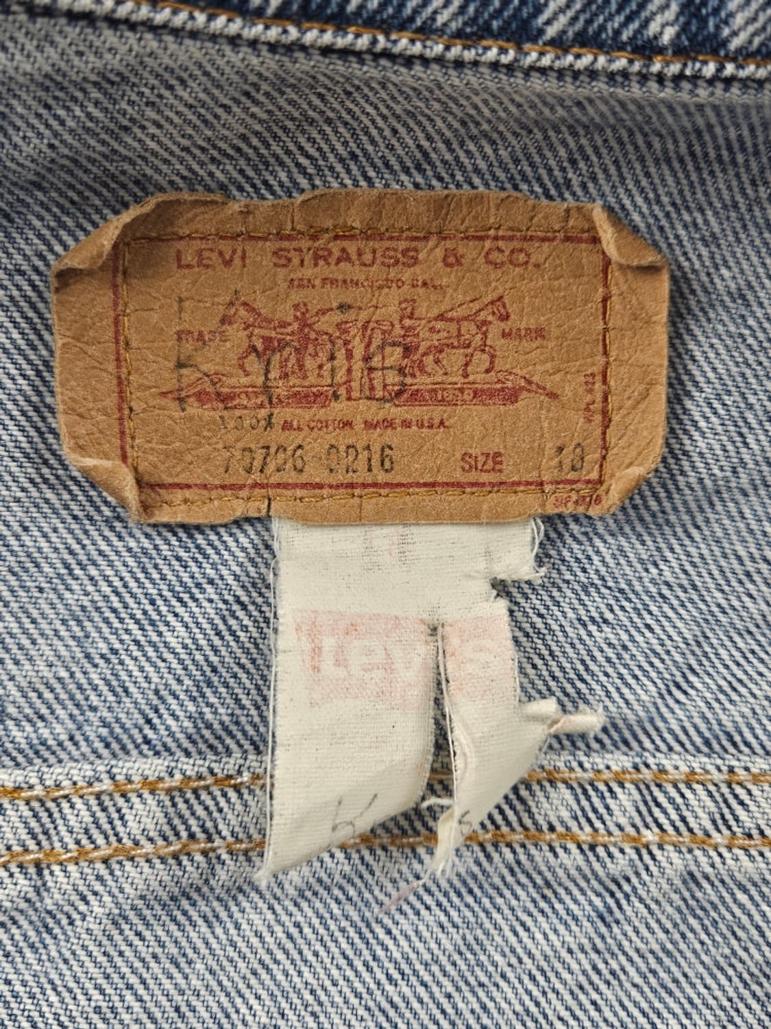 80's USA 리바이스 데님 트러커 자켓 ( SIZE10 )/ 8844 상품이미지8