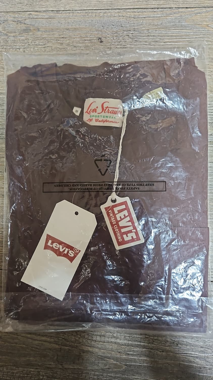 리바이스 LVC 1950's 스포츠웨어 티셔츠 비터 초콜렛 M 상품이미지1