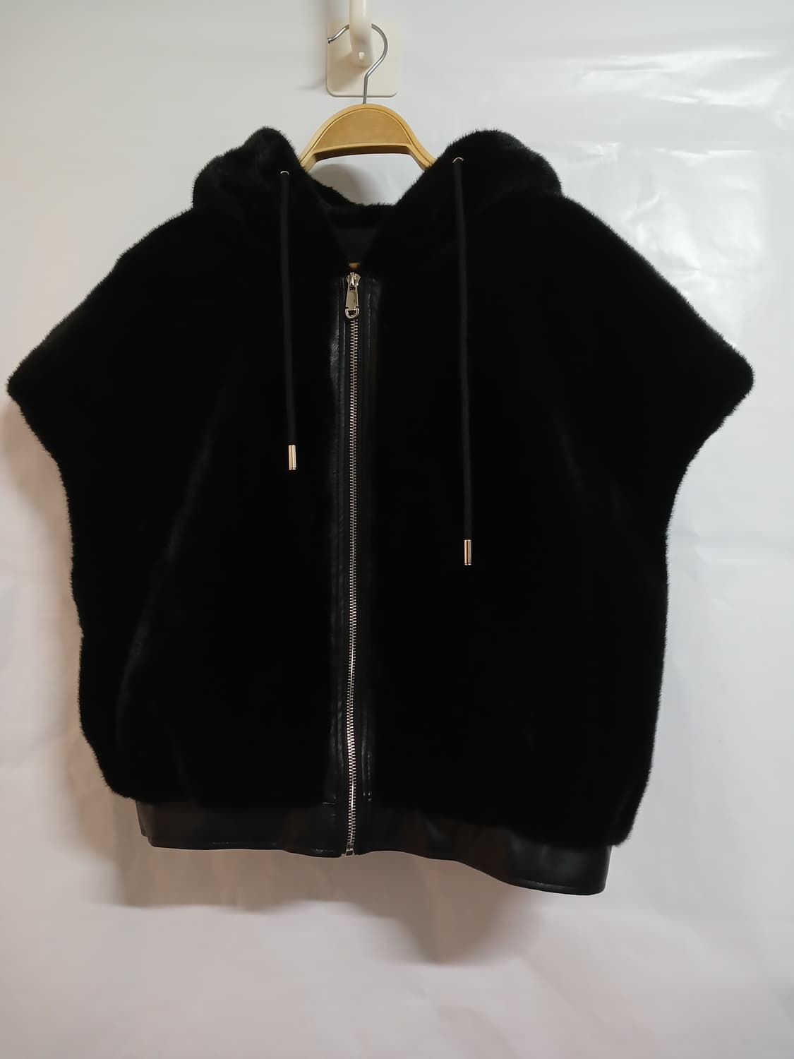 (95)인조 밍크퍼 후드조끼 상품이미지3