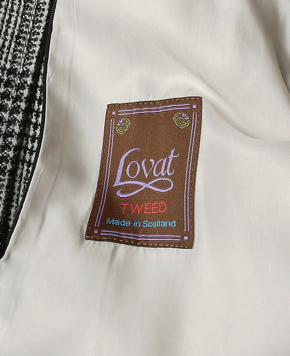 에토네 [Etonne] 로밧 트위드 체크 벨티드 나그랑 코트 상품이미지8