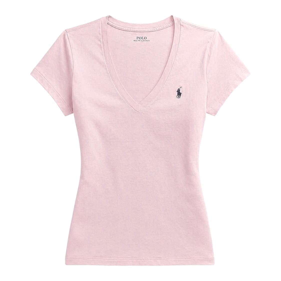 폴로 연핑크 딸기우유 브이넥 반팔티 상품이미지1