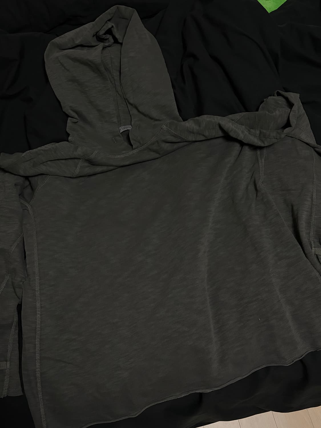 [3] 폴리테루 휴먼인덱스 휴먼 슬럽 후디 차콜 상품이미지2