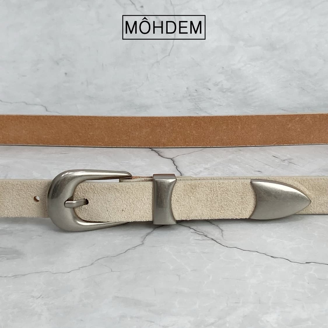 [Unisex] 웨스턴 카푸치노 스웨이드 벨트 상품이미지6