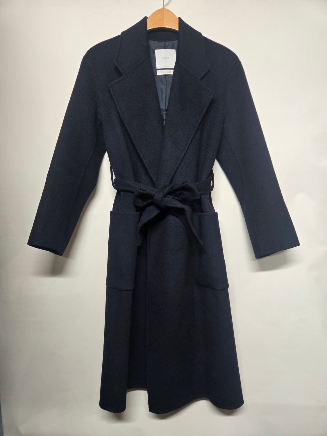 LINDA 핸드메이드 울 코트 블랙 free 상품이미지2