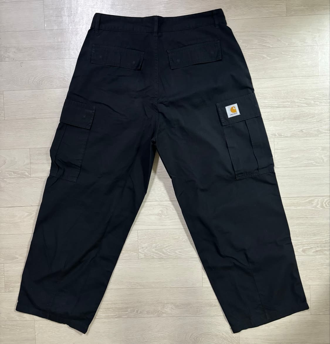 칼하트 Wip Cole Cargo pant Lain 블랙 린스드 34 상품이미지3