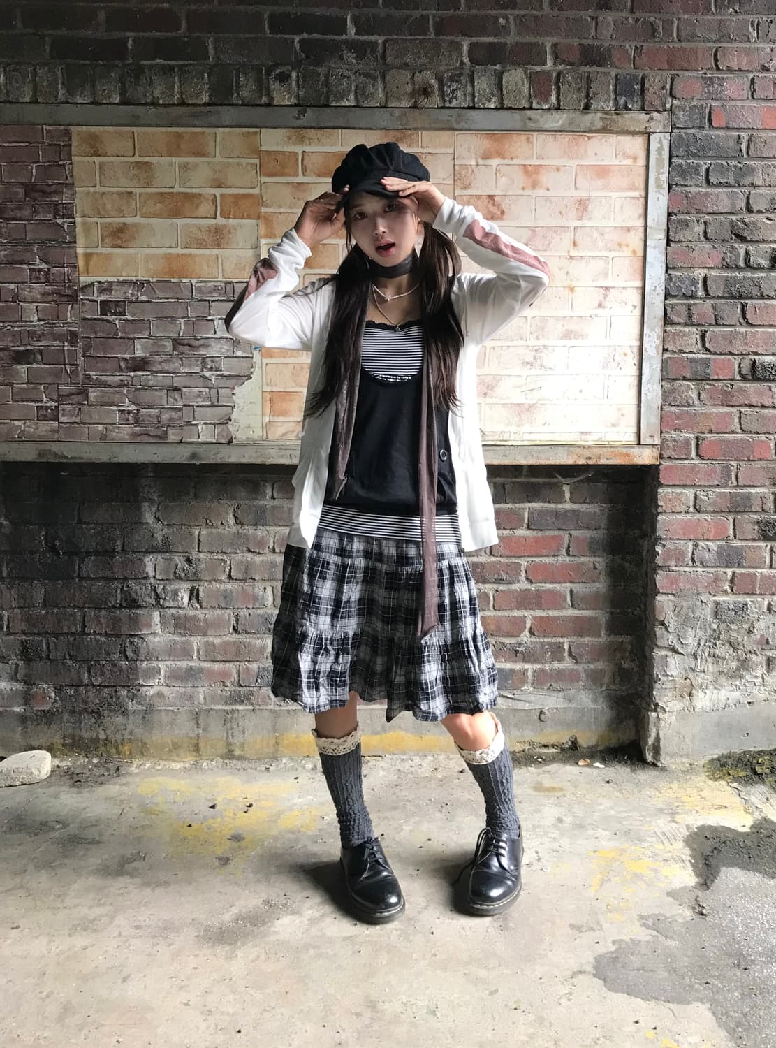 데일리 캐주얼 니혼진 펑크 코디세트 상품이미지2