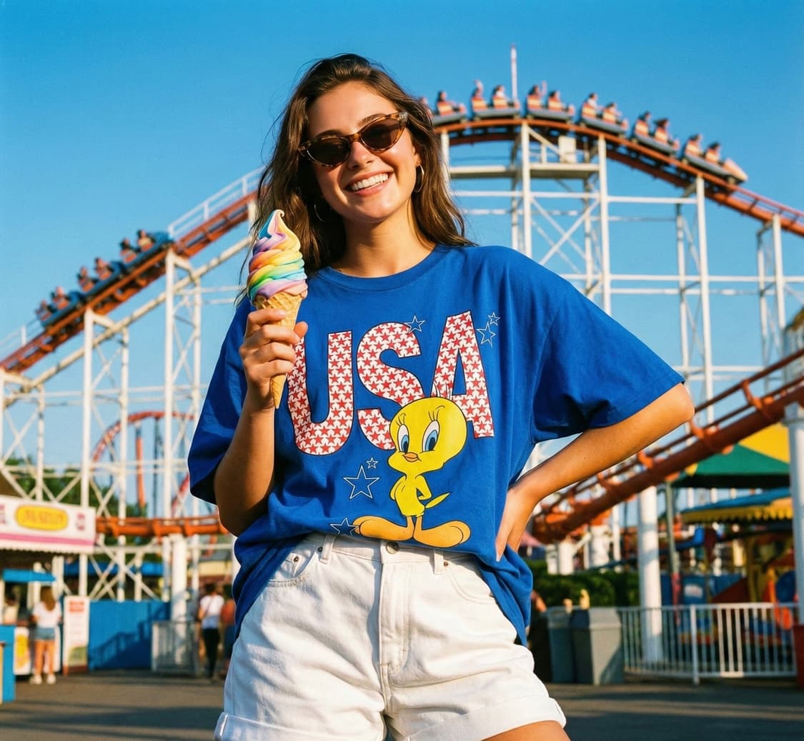 90s 루니툰 정품 트위티 'USA 에디션' - OS 상품이미지6