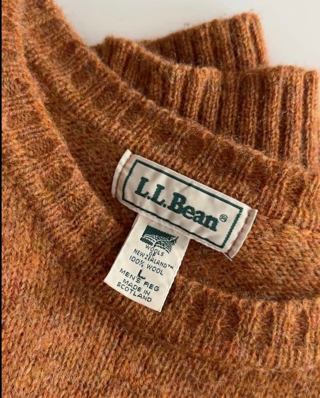 엘엘빈 뉴질랜드 울 니트 스웨터 (스코트랜드 제조) L ~ XL 상품이미지2