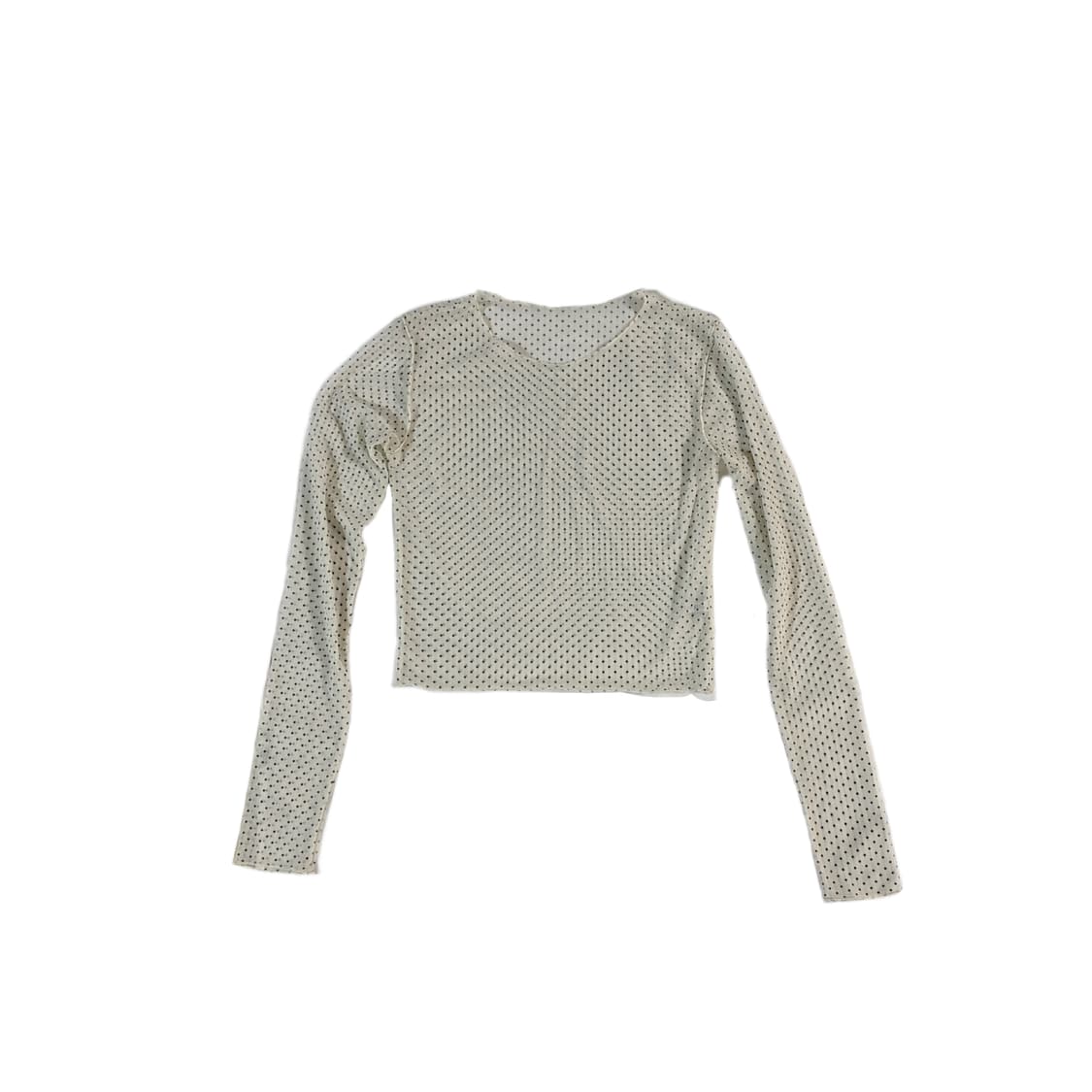 도트 시스루 레이어드용 긴팔티 빈티지 페미닌 상품이미지1