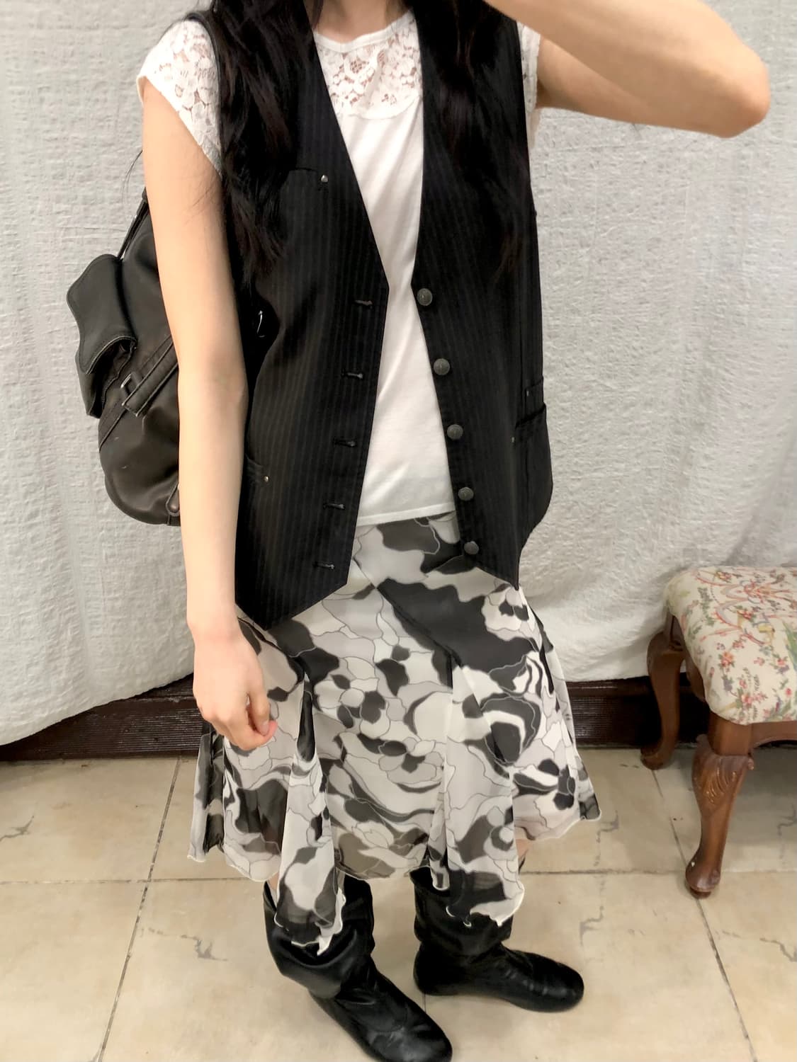 Chic stripe vest 상품이미지3