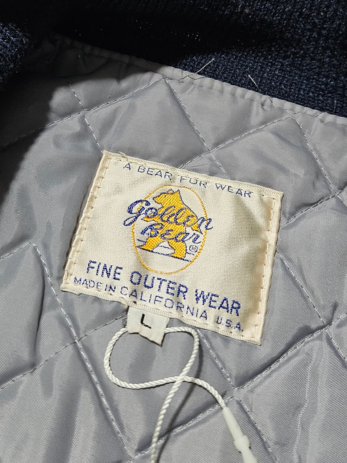 골든베어 바시티 자켓 암레더 L 상품이미지5