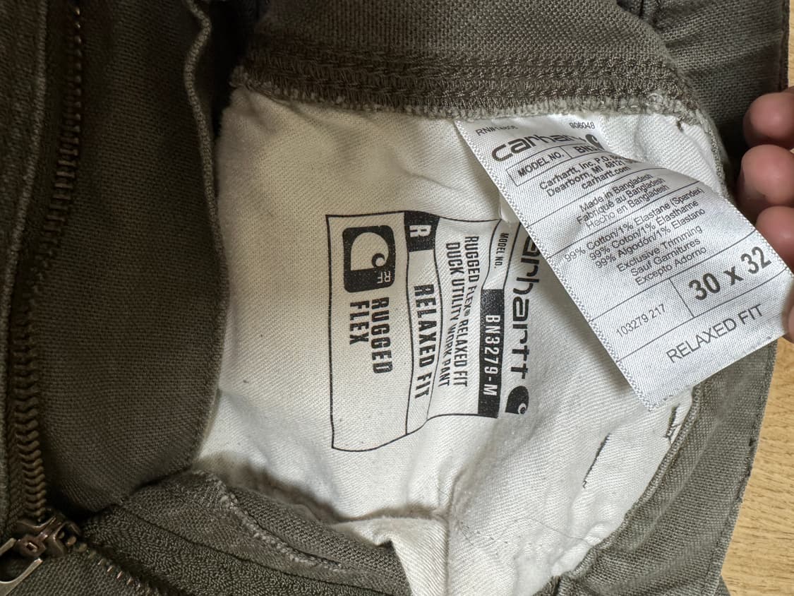 칼하트 싱글니 워크팬츠 더스키올리브 상품이미지5