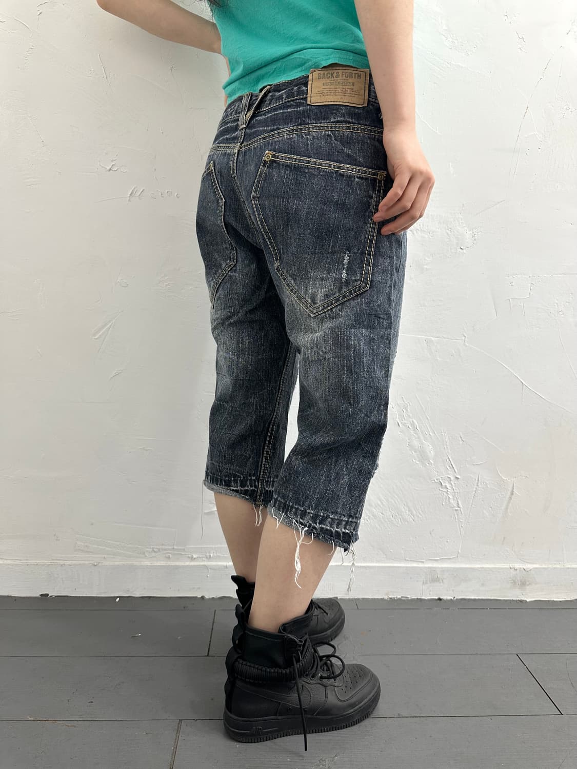 back&forth denim half pants 상품이미지2