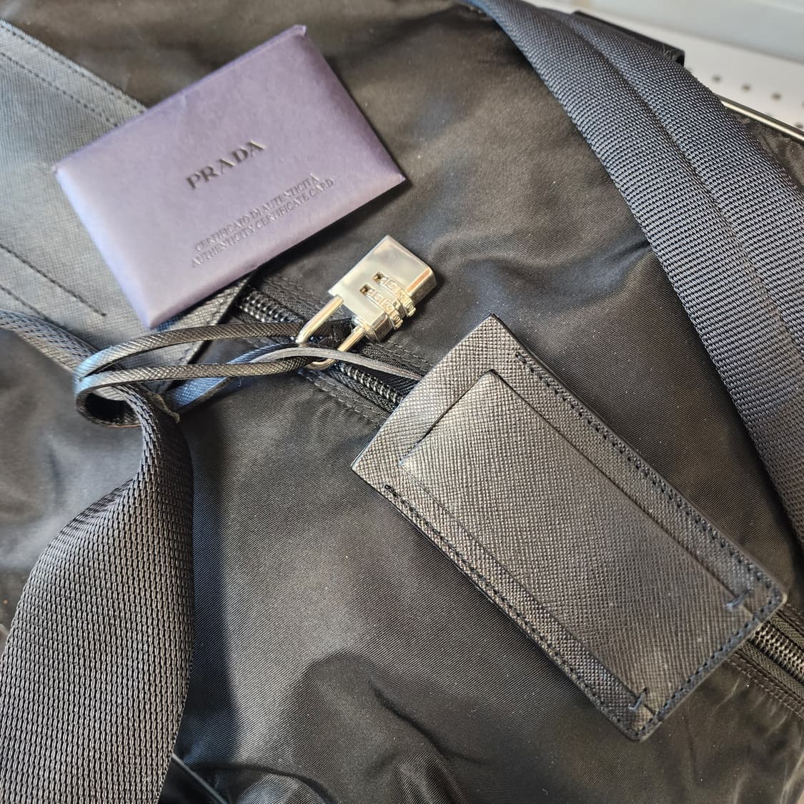프라다 테스토 나일론 사피아노 레더 반둘리에 보스턴백 여행가방 V70 상품이미지8