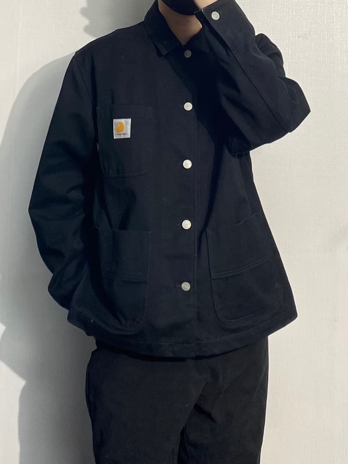 [L] Carhartt 칼하트 블랙 캔버스 초크자켓 상품이미지7