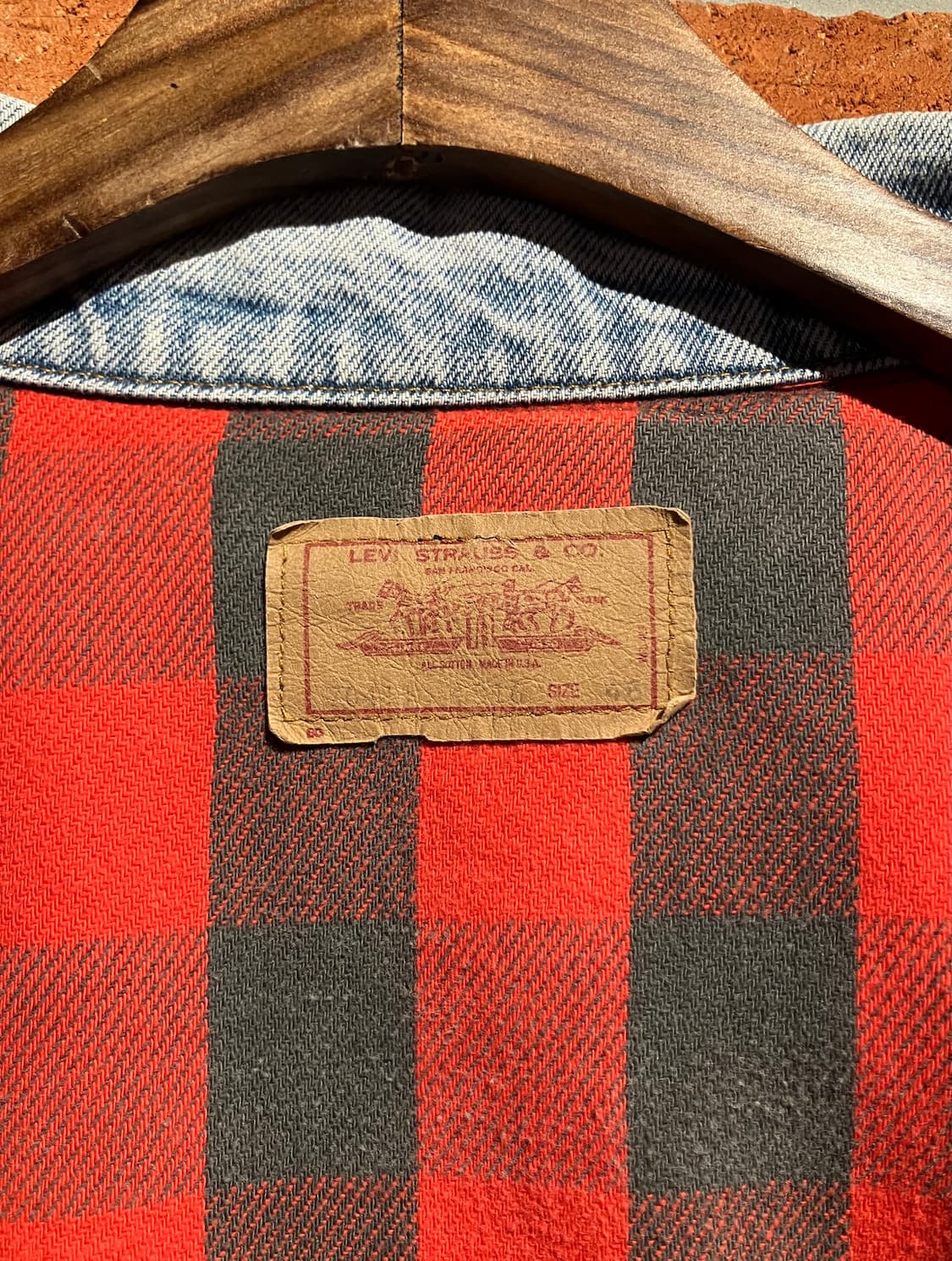 80s 90s USA 빈티지 리바이스 버팔로 안감 3세대 데님 자켓 상품이미지8