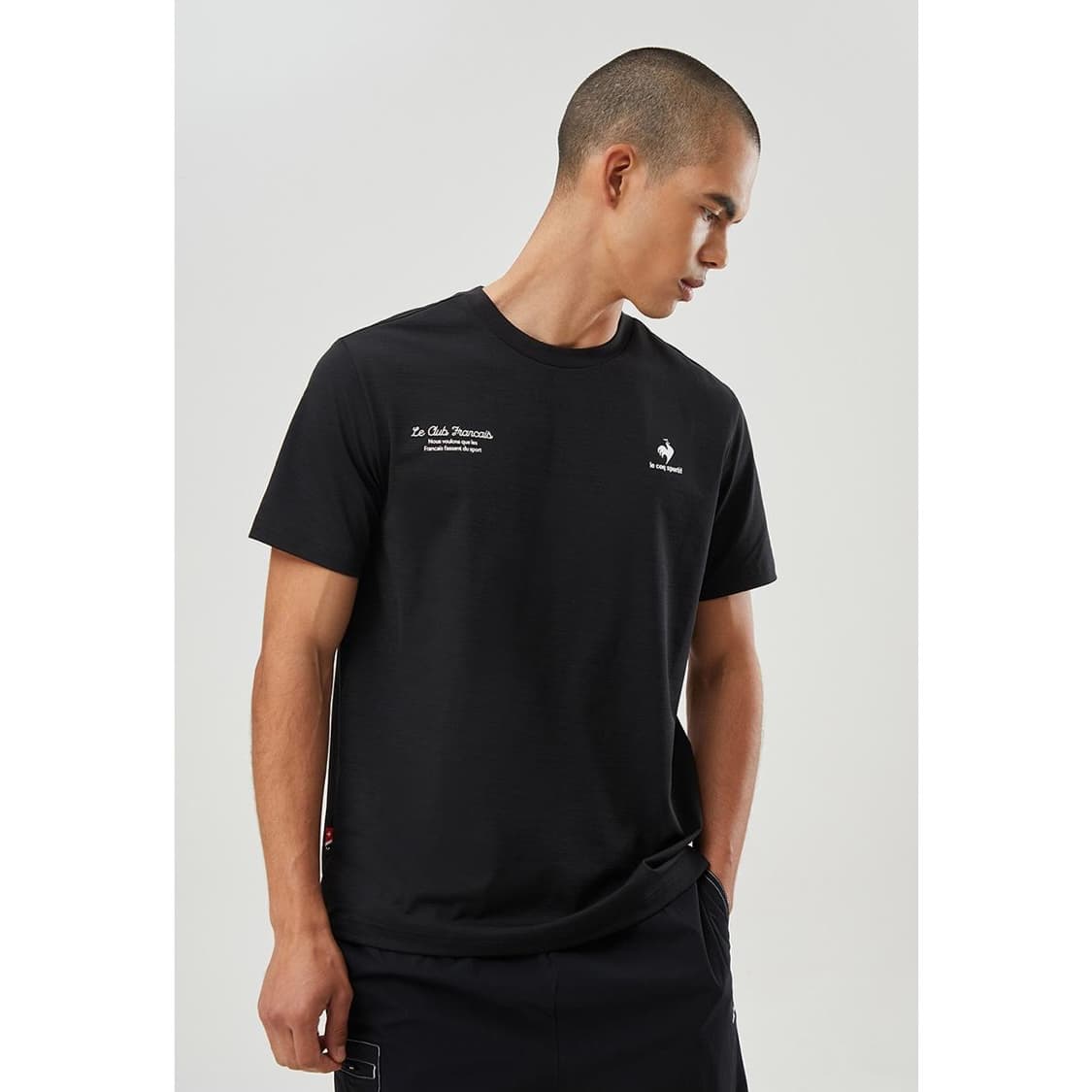 남성) 24SS LE COQ SPORTIF 스몰피케 화섬 반팔티 상품이미지1