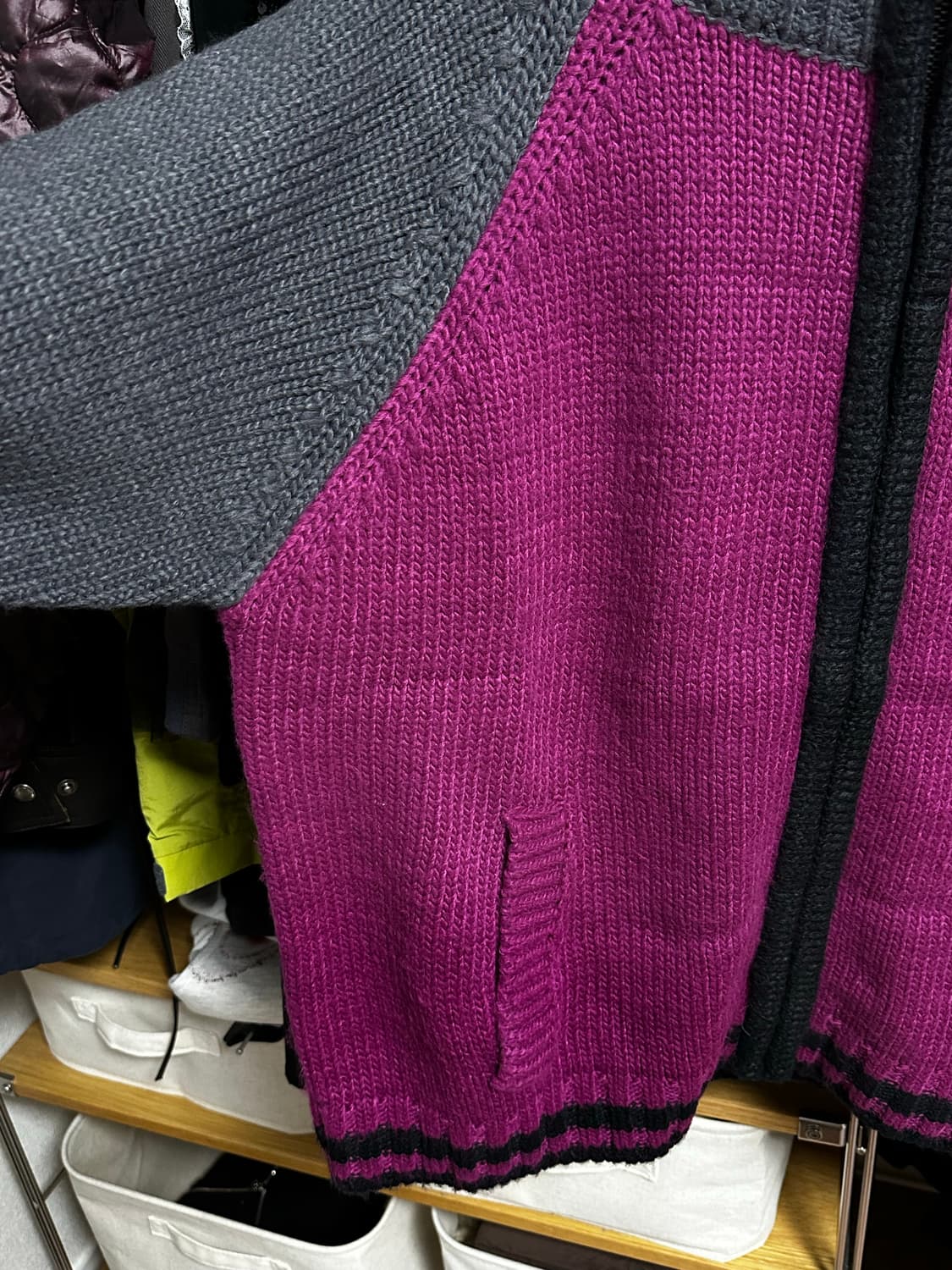 테켓 니트집업 상품이미지3