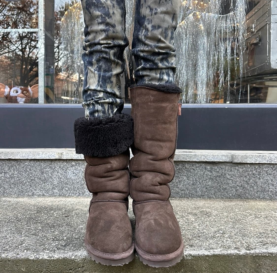 Celtic & Co 스웨이드 시어링 니하이 어그 부츠 상품이미지5