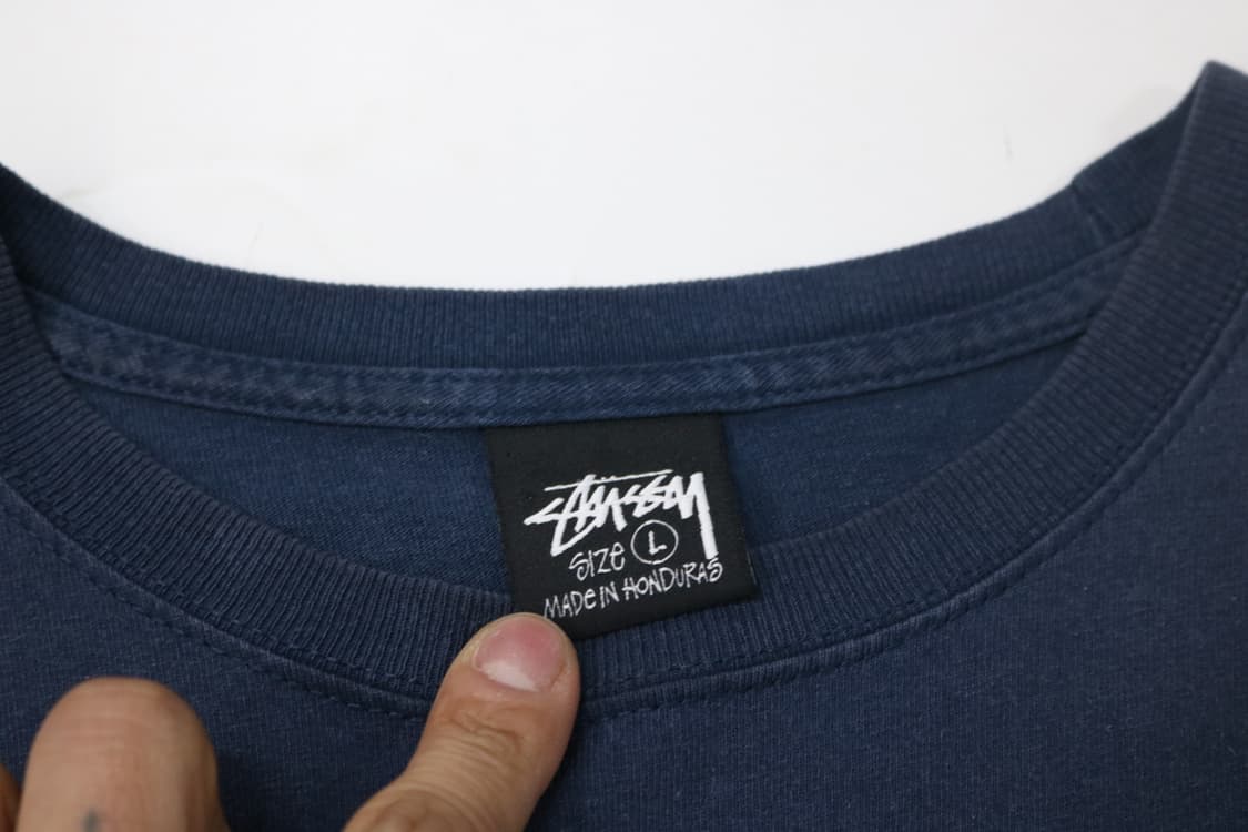 Stussy 스투시 캔 크러쉬 로고 네이비 반팔 티셔츠 (L) 상품이미지7