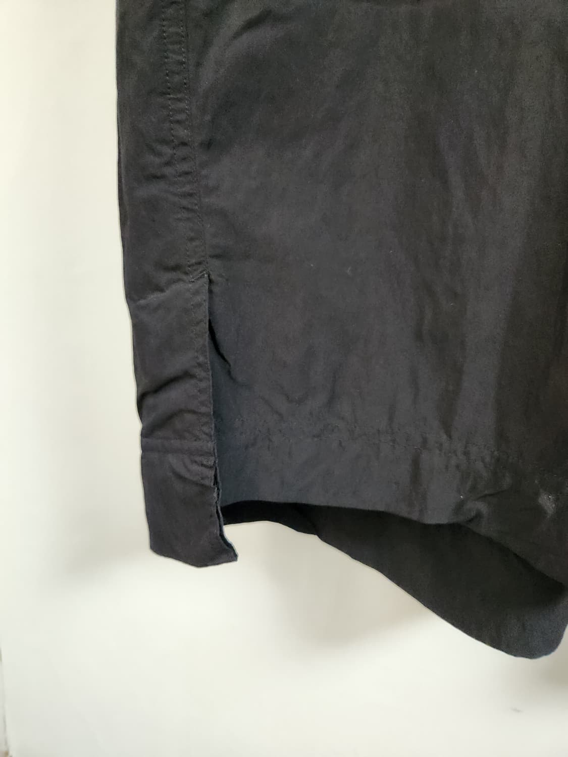 폴햄 검정색 오버핏 반팔 셔츠 원피스 XS(85) 상품이미지5