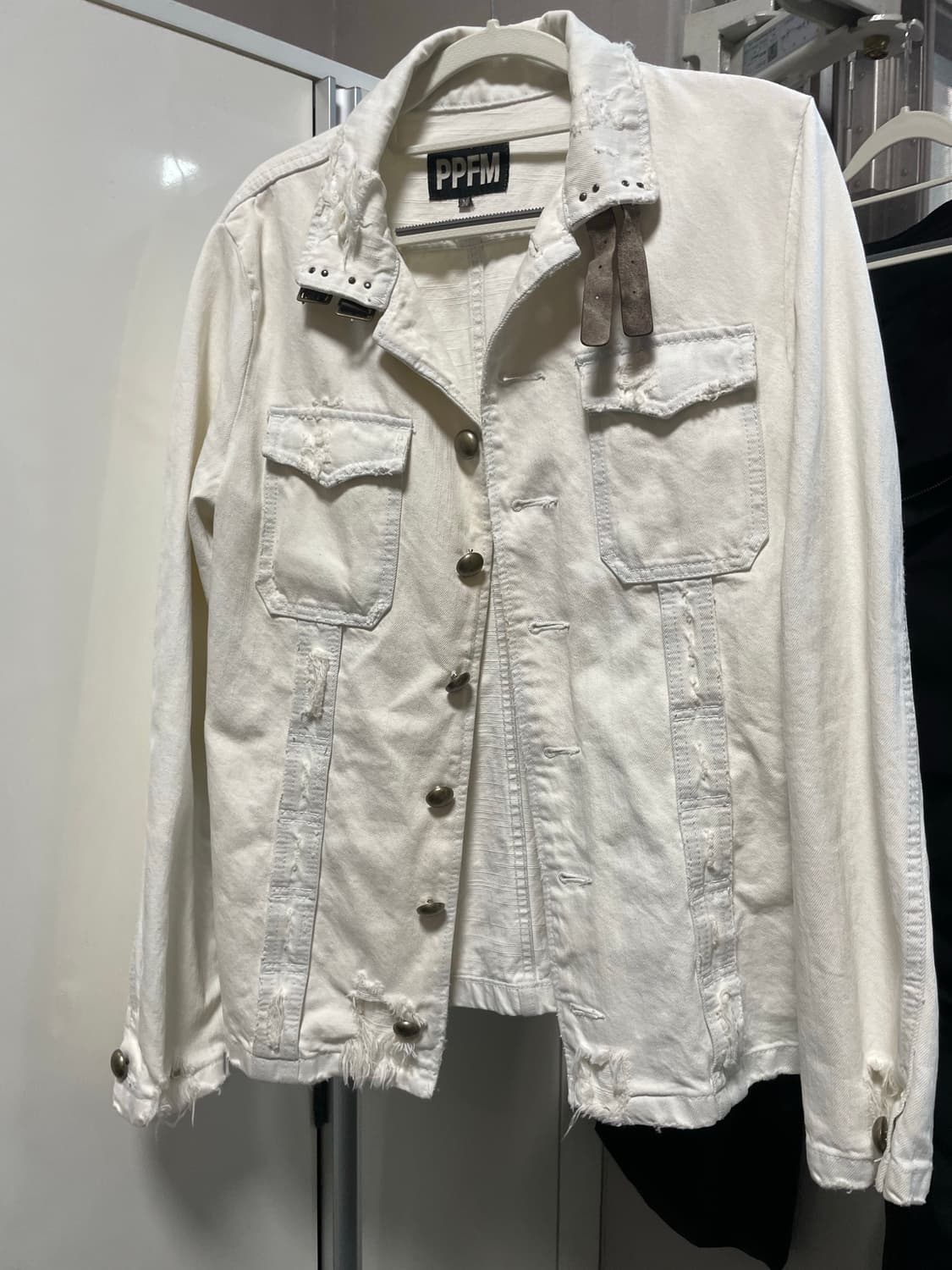 Ppfm 그런지 화이트 자켓 (m) 상품이미지1