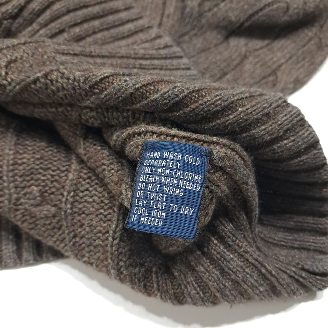 CL826 S 폴로 90s 홍콩판 실크캐시미어 케이블 브라운 니트 스웨 상품이미지5