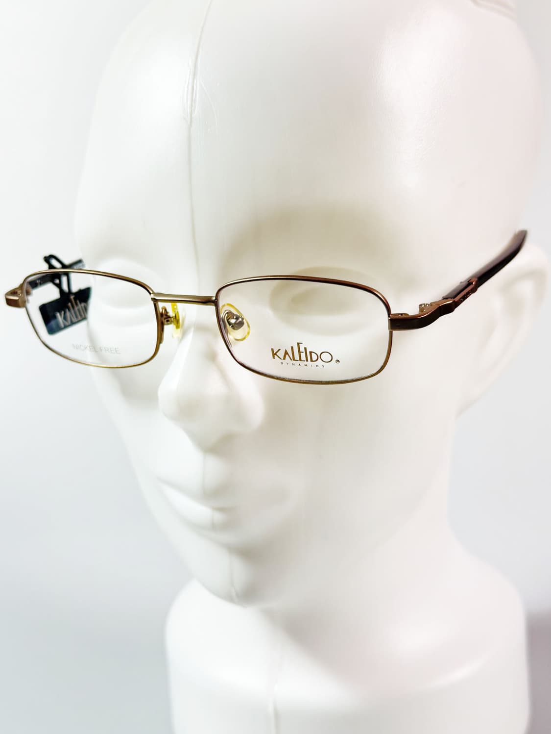 90s KALEIDO 골드톤 슬림 스퀘어 메탈 프레임 빈티지 안경 상품이미지8
