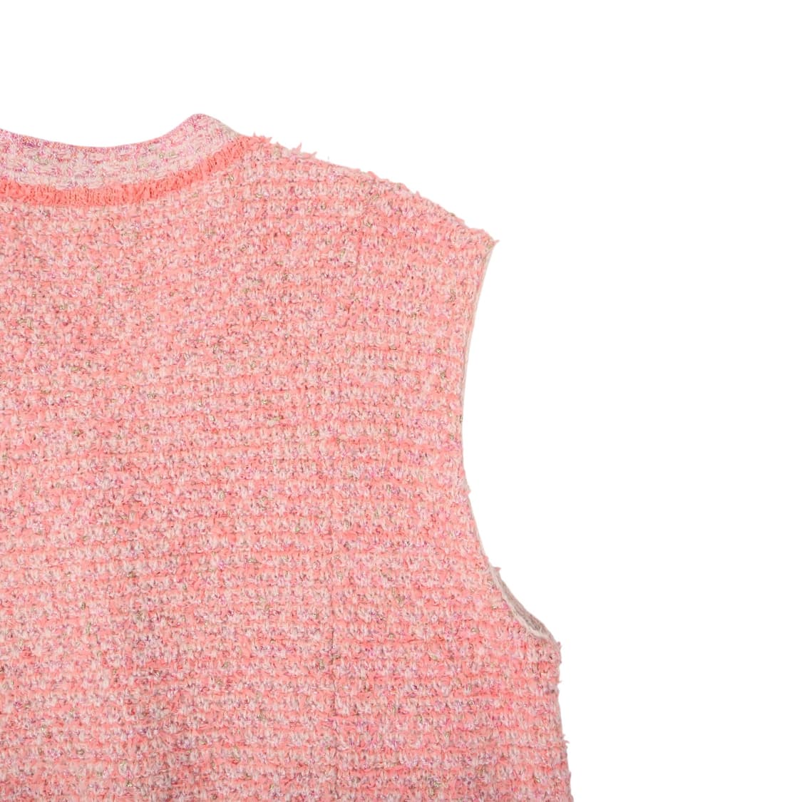 타임 라이트핑크 트위드 베스트 상품이미지6